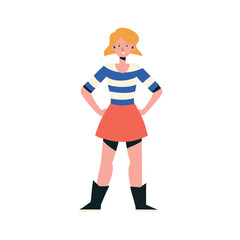 Person Standing in Casual Dress