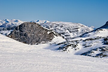 Fototapeta premium Snow-Covered Mountain Landscape