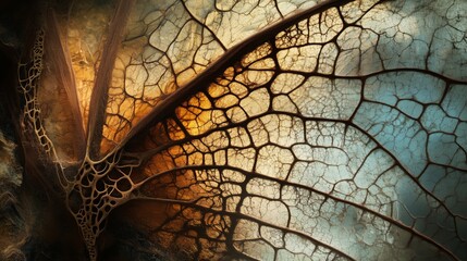 The vein texture interwoven with light and shadow