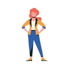 Person Standing in Colorful Outfit