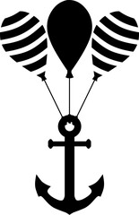 Conceptual balance between floaty balloon and heavy anchor