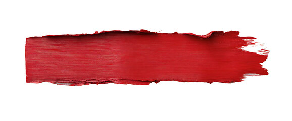 Red ribbon, a long strip of red paper, isolated on a white background.PNG