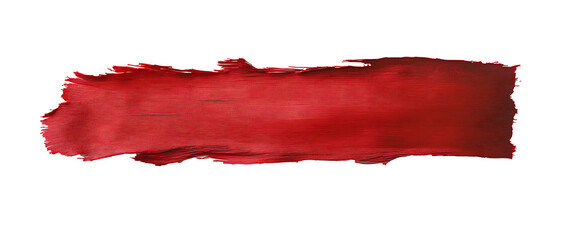 Red ribbon, a long strip of red paper, isolated on a white background.PNG