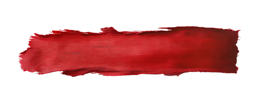 Red ribbon, a long strip of red paper, isolated on a white background.PNG