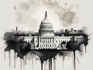 "Monochrome Majesty: Washington D.C. in Ink"