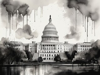"Monochrome Majesty: Washington D.C. in Ink"