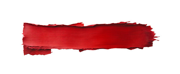 Red paper sticker isolated on white background. Empty paper mockup.PNG