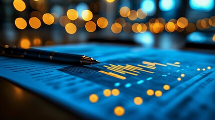 Financial Data Analysis Report with Pen and Bokeh Lights