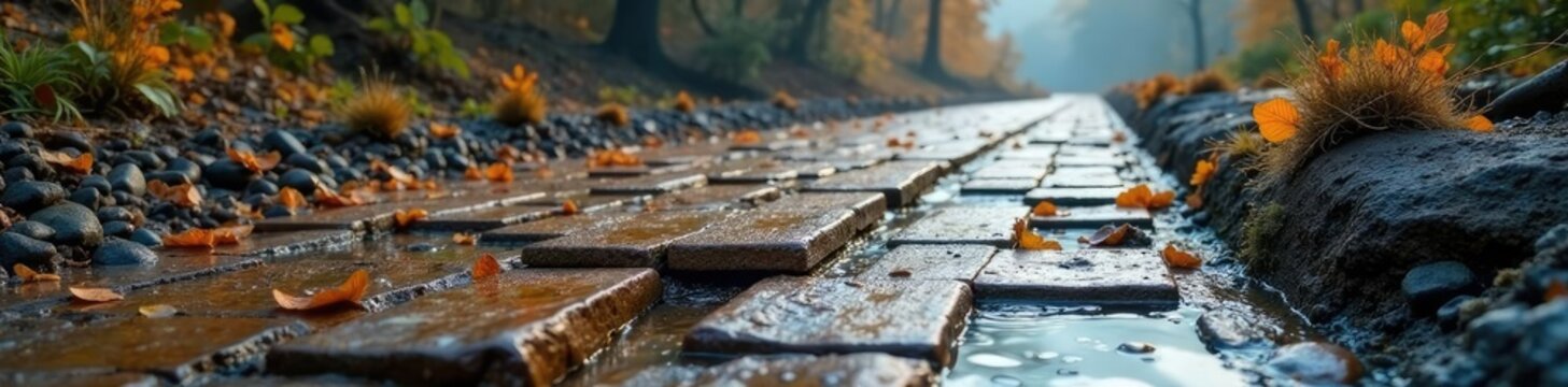 Gipskartonplatten auf einer Baustelle liegt regnerisch nass, Gipskarton, Regen, Wasser