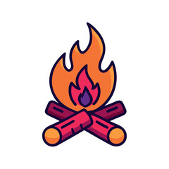 Indian Festival Fire and Bonfire Icon