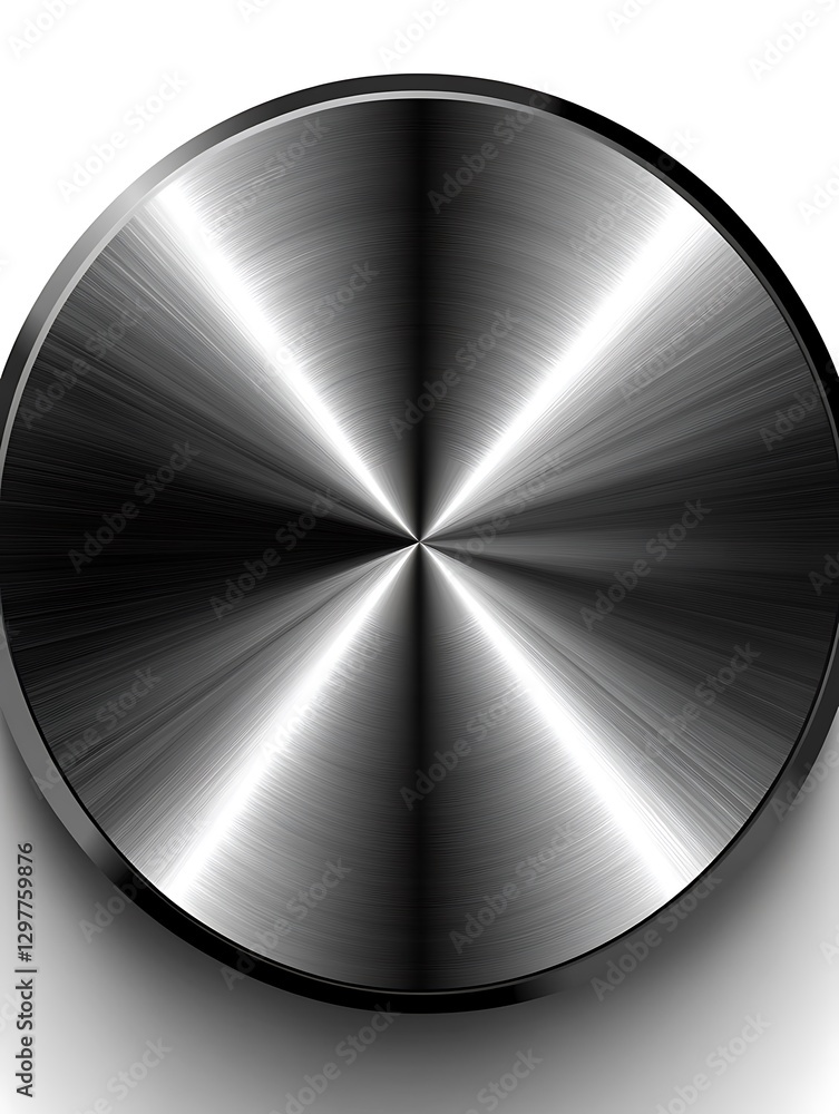 Poster metal radial texture design with polished effect and circular shape