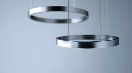 rings suspended in mid-air due to magnetic repulsion forces 