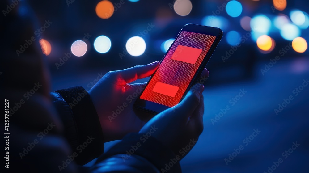 Poster fake sms warning interface, highlighting deceptive links and scam messages attempting to steal user 