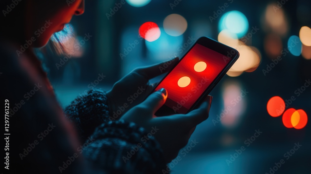 Poster fake sms warning interface, highlighting deceptive links and scam messages attempting to steal user 