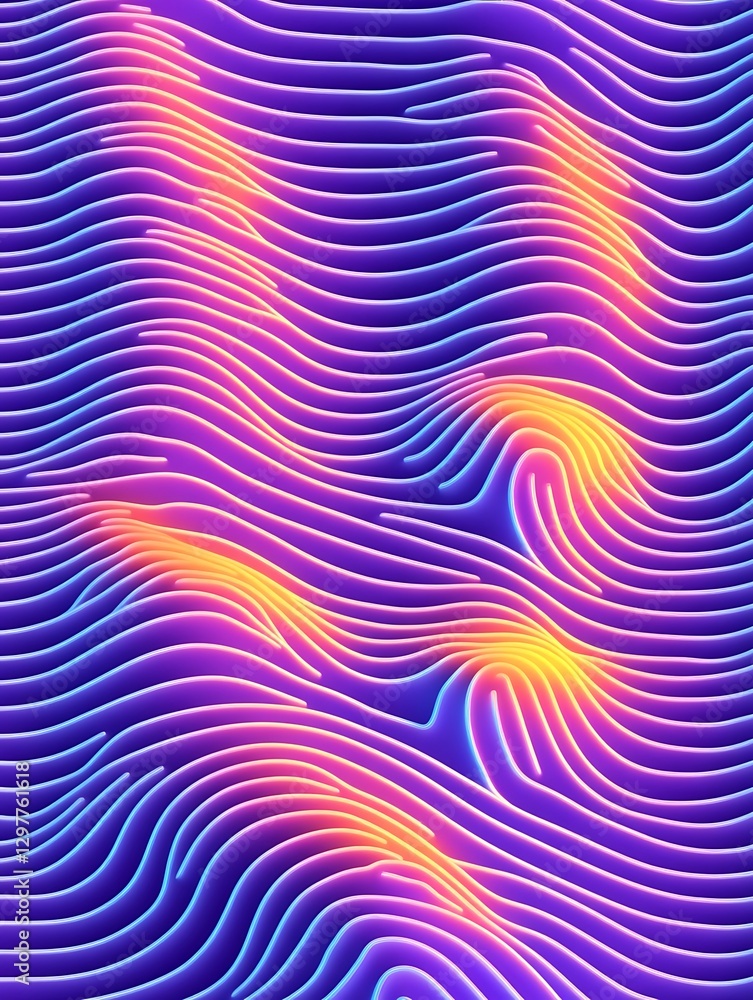 Aufkleber wavy gradient lines, abstract background with vibrant color transitions