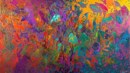 holographic foil with liquid-like reflections, displaying an abstract interplay of shimmering neon and metallic colors.