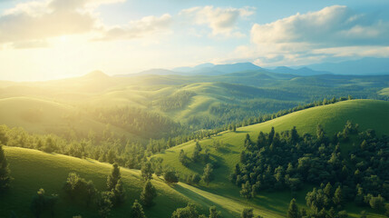 Obraz premium mountain landscape in the morning