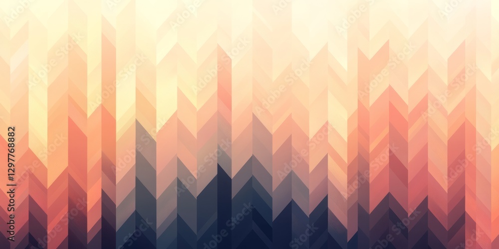Poster abstract geometric pattern of triangles creating vertical gradient design