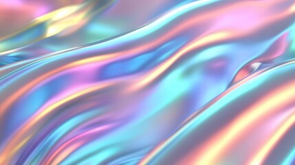 Obraz premium holographic texture with a high-resolution prismatic effect, shifting between luminous pastel and neon hues.