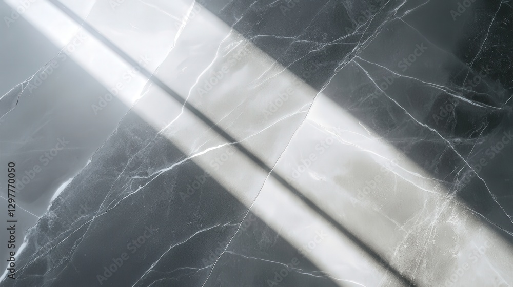 Poster marble tabletop with soft veining, creating dreamy abstract shadows under diffused lighting against 
