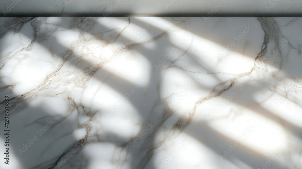 Poster carrara marble tabletop with smooth, elegant textures, illuminated by soft light, creating artistic 