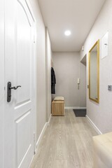 Modern Entryway with Bench and Mirror