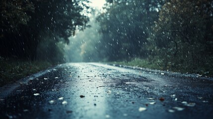 The quiet forest path after the rain