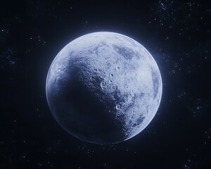 Fototapeta premium Moon space night celestial background