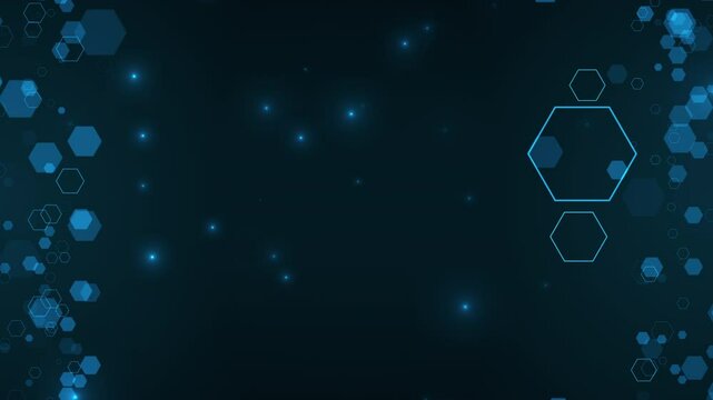 Hexagons Digital Technology Background Loop