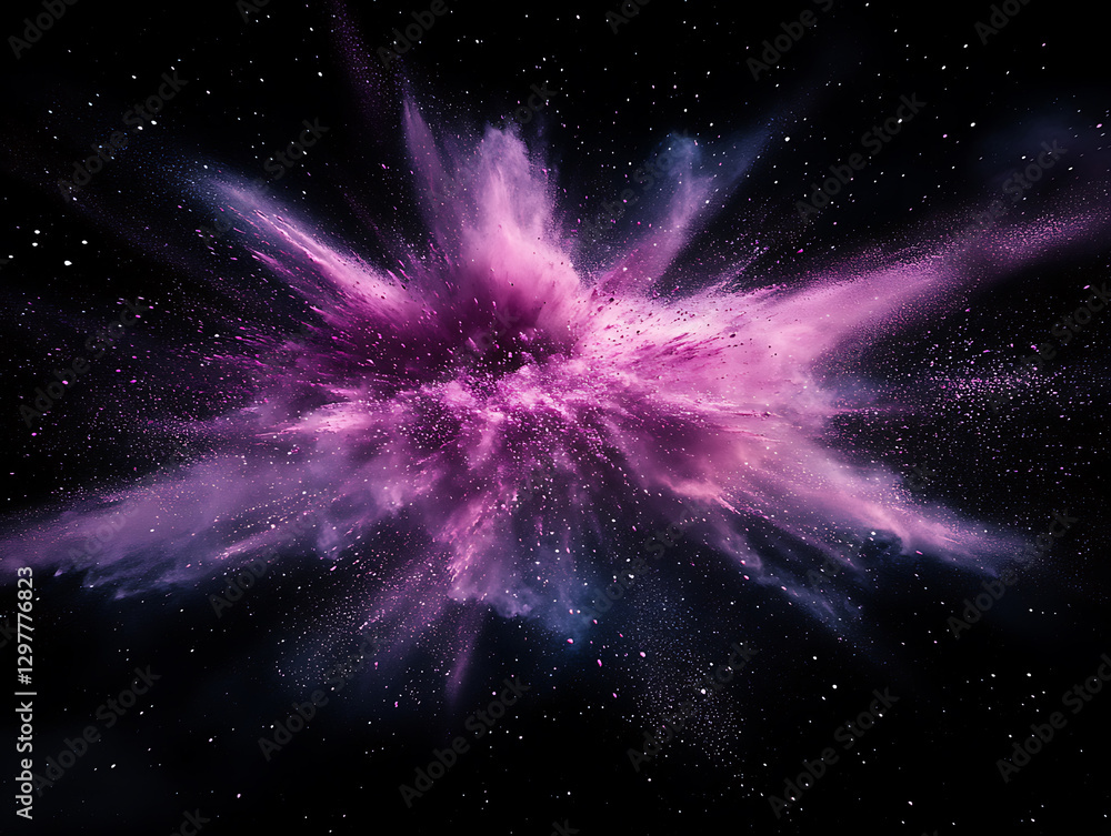 Poster cosmic explosion event in deep space digital art sci-fi environment abstract viewpoint