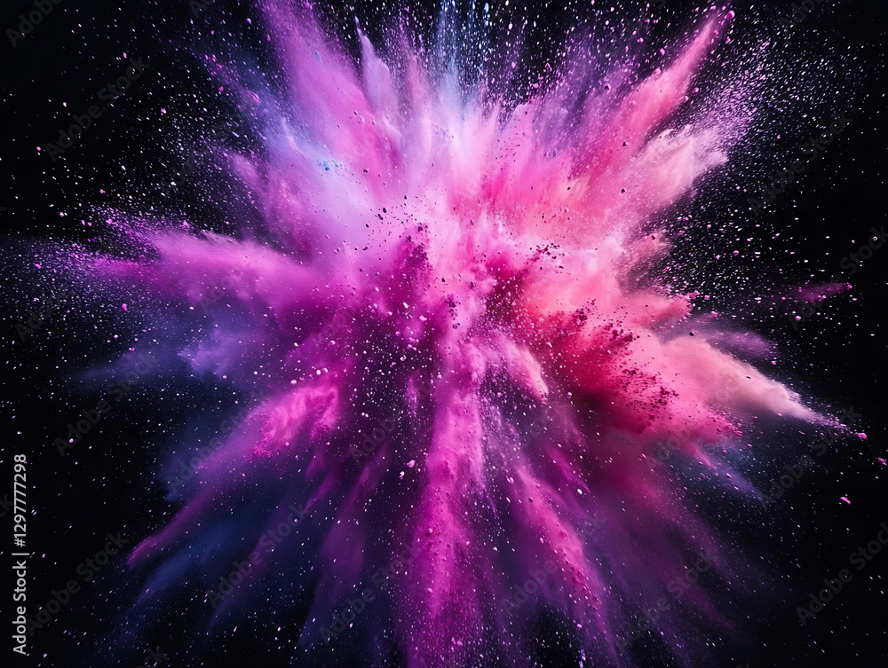 Poster vivid color explosion art abstract space digital creation vibrant environment close-up view visual i