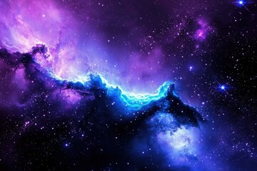 Fototapeta premium Dark purple and blue hues representing the endless cosmos.