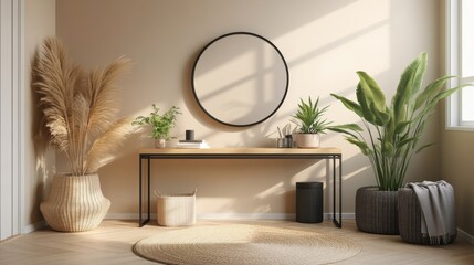 Minimalist Entryway with Natural Daylight and Decor