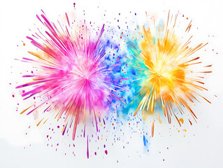 Vibrant color explosion art studio digital artwork creative space abstract visual impact