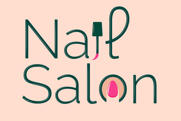Nail Studio, Nail Salon, Nail Artist Logo Template
