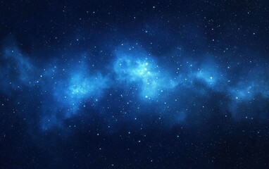 Fototapeta premium Captivating abstract depiction of blue dust particles suspended in space.