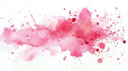 Obraz premium Vivid pink paint creates an eye-catching burst on a clean white surface.