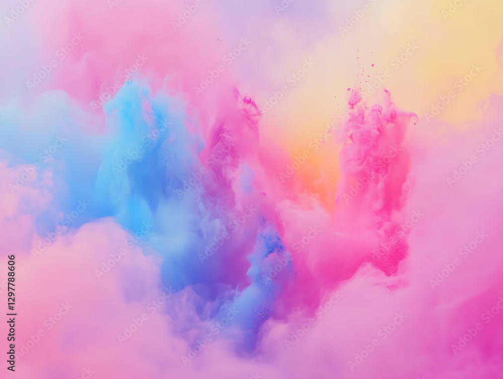 Aufkleber vibrant color explosion abstract background digital art creative environment dynamic perspective vis