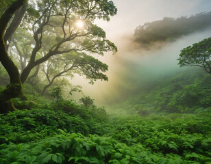 Obraz premium morning in the forest