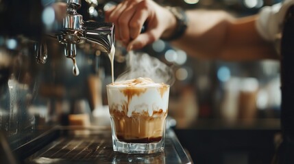 The rich and fragrant craftsmanship of a barista