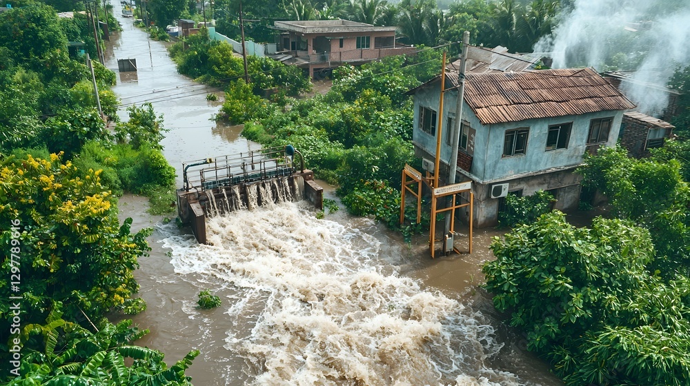Aufkleber innovative iot driven flood monitoring and water drainage system that enhances urban resilience by e