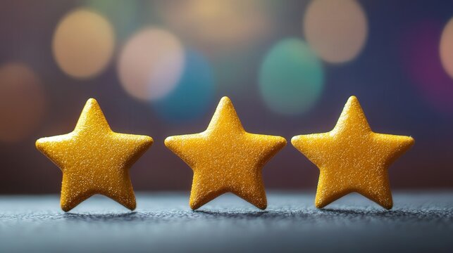 digital feedback survey that invites users to rate the service with five stars, sharing suggestions for improving the company business reputation.