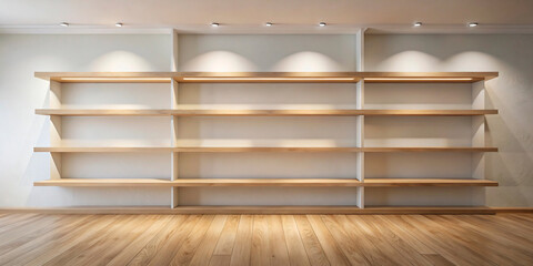 empty wooden shelves