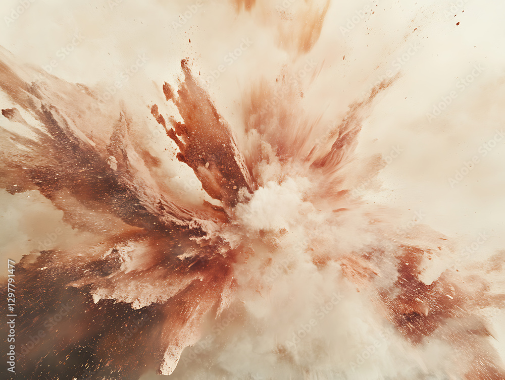 Poster dynamic explosion of color and texture digital art abstract studio close-up visual impact