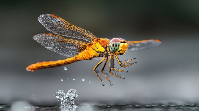 Dragonfly in flight