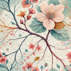 Seamless Floral Patterns Nature Art Garden Aesthetic Visual Harmony