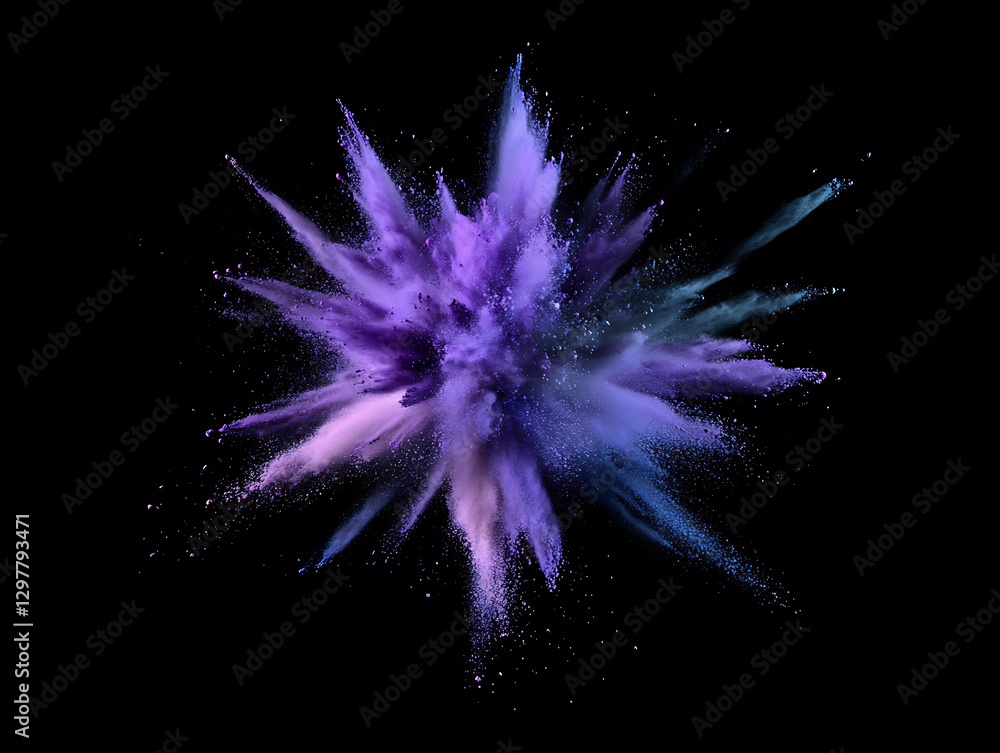 Aufkleber vibrant color explosion in dark space artistic visual abstract environment high-impact viewpoint dyn