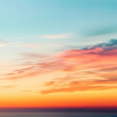 Vibrant sunset sky, colorful cloudscape.