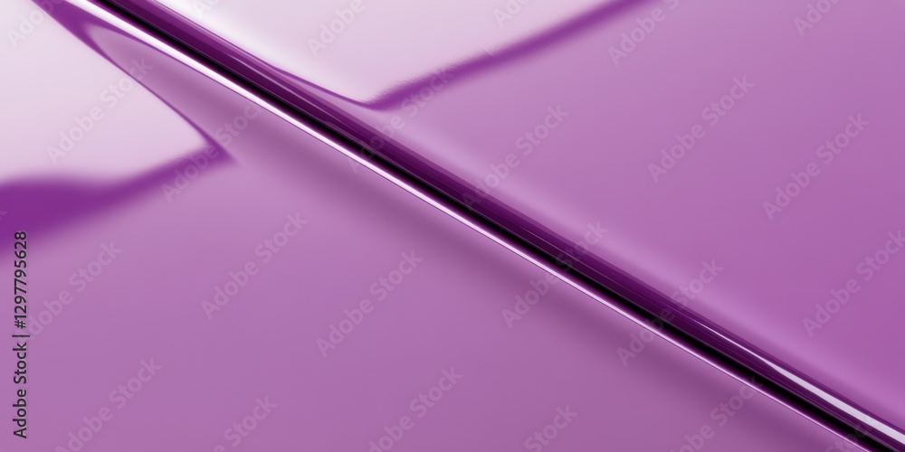 Poster elegant curves: the image showcases a modern and dynamic composition, featuring glossy violet curves