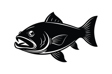 Asian Carp Silhouette Vector Design